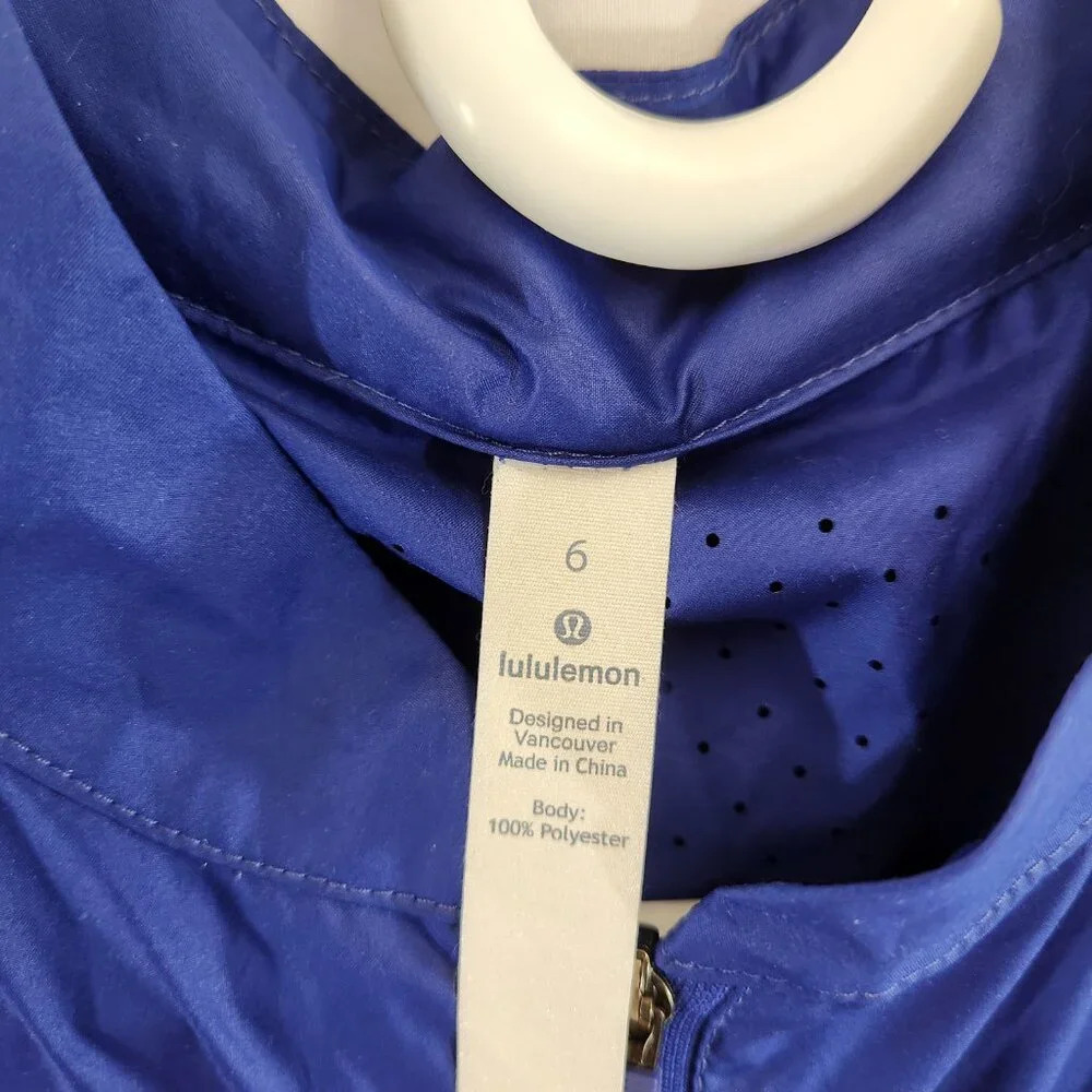 Lululemon Deep Inhale Jacket Size 6 Tanzanite Blue - Picture 5 of 9